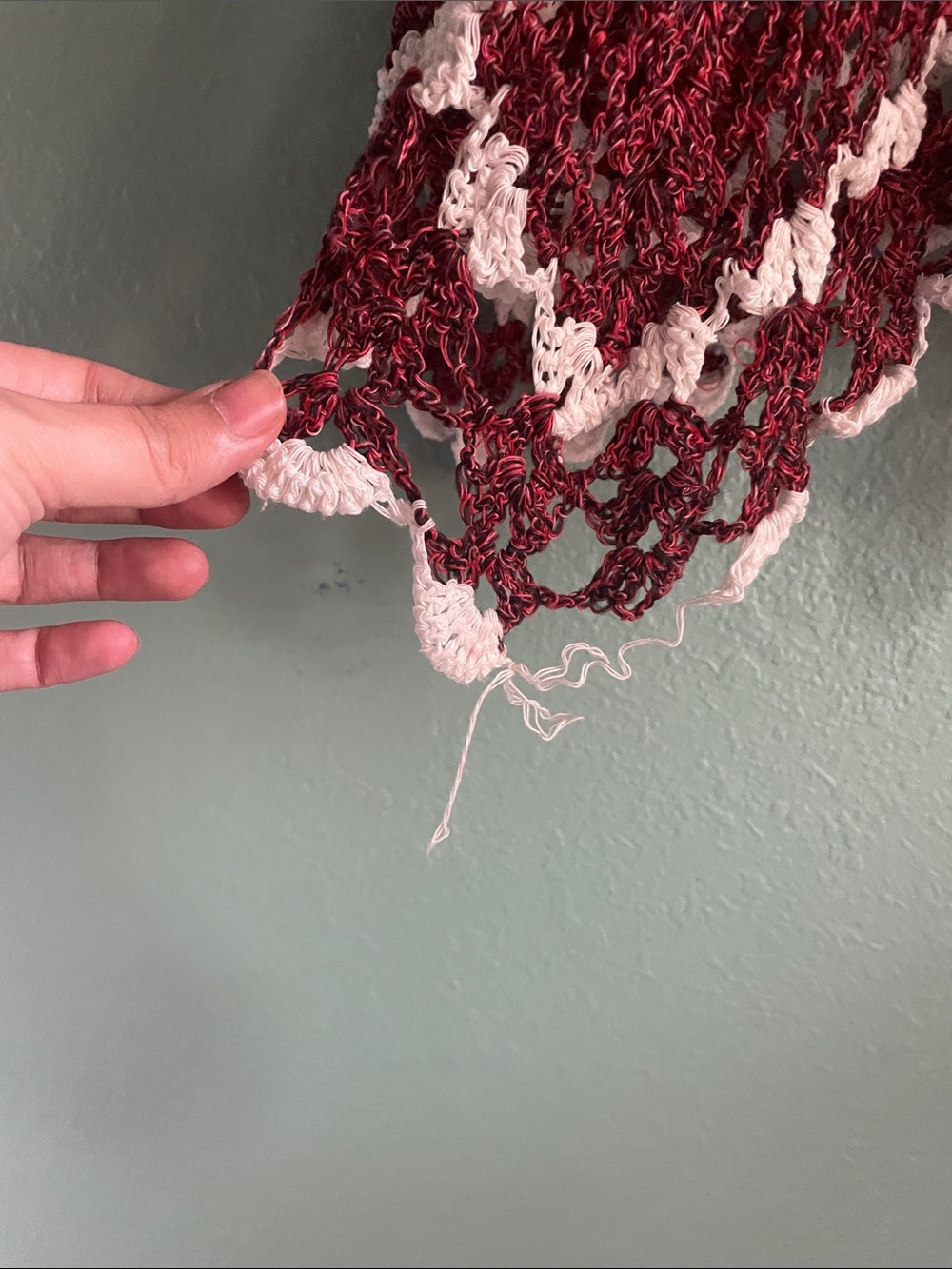 Red and White Crochet Dress - Picture 2 of 3